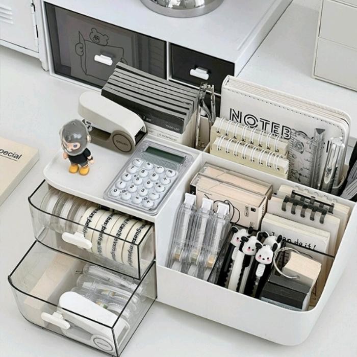 

Kenko Stationary - Tempat Alat Tulis Aksesoris Dengan Laci / Tempat Kuas Make Up Kosmetik