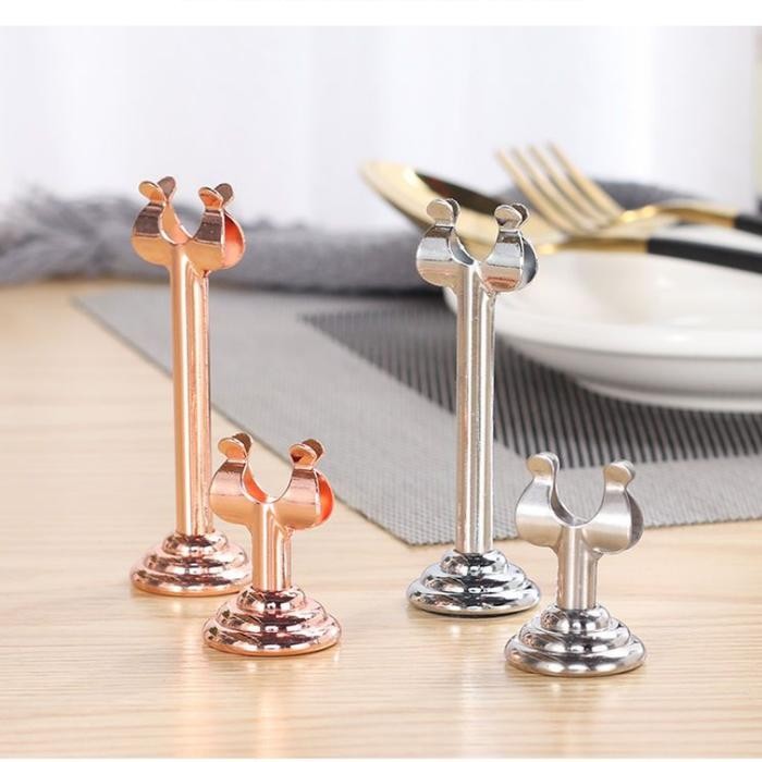 

Kenko Stationary - Canggih U Shaped Table Number Menu Stand Card Holder Emas Stainless