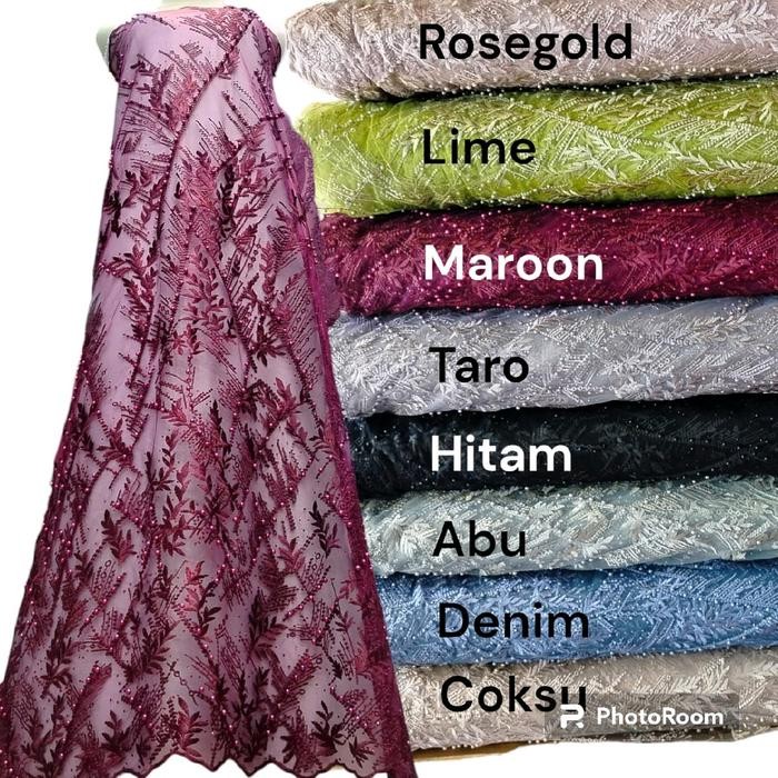 Kain Tile Ramba/ Kain Tile Payet Bordir Daimed /Kain Mutiara Bordir /Kain Brokat Payet Daimend /Kain