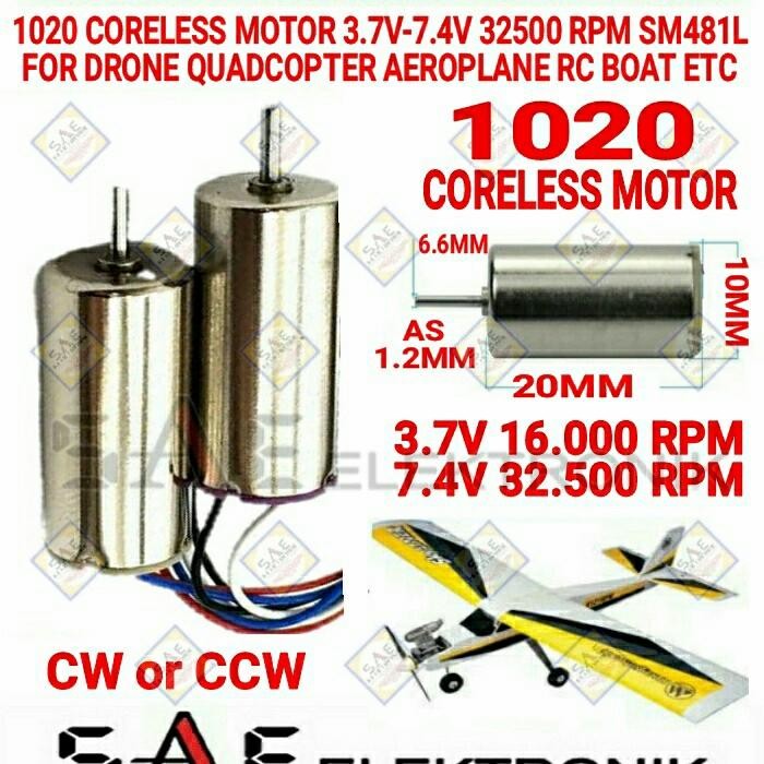 Sm481J 1020 Coreless Motor 1020 Motor Drone Jjrc Syma 10X20 Dc Motor Best Quality Asli 100% Original
