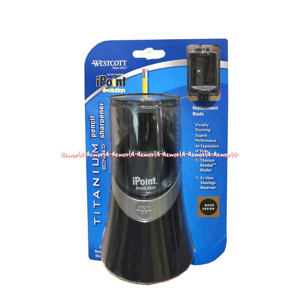

Westcott Ipoint Titanium Pencil Sharpener Rautan Pensil Otomatis