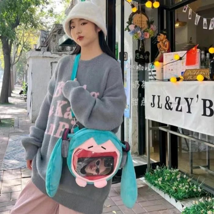 Tas Selempang Sling Bag Hatsune Miku Lucu.
