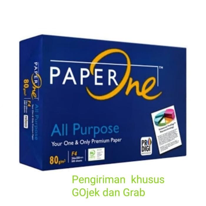 

Kertas Fotocopy 80Gr Folio Paperone Perbox Khusus Grab /Gojek