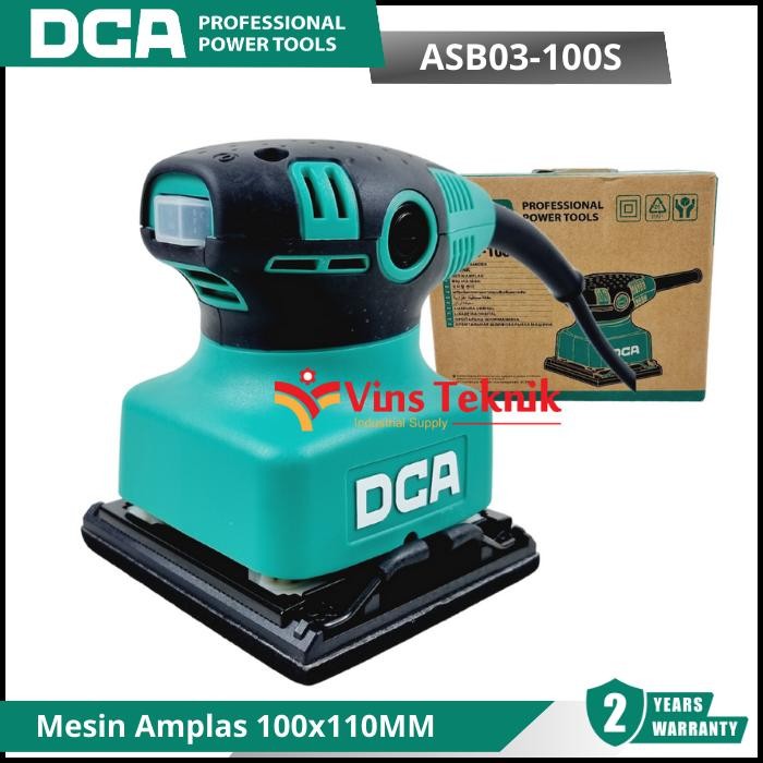 Mesin Amplas Kotak Orbital Sander 240Watt Dca Asb03-100 Asb03-100S