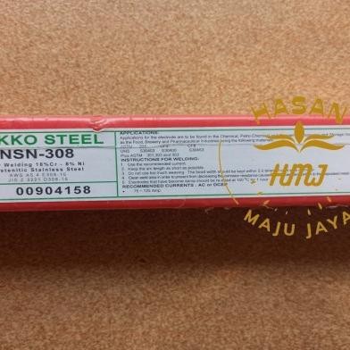 KAWAT LAS STAINLESS NIKKO STEEL NSN308 E308 UKURAN 2,6MM NSN 308 2,6