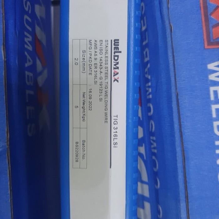 KAWAT LAS ARGON STAINLESS TIG ER316L 2.4MM (1KG) ER 316L FILLER ARGON