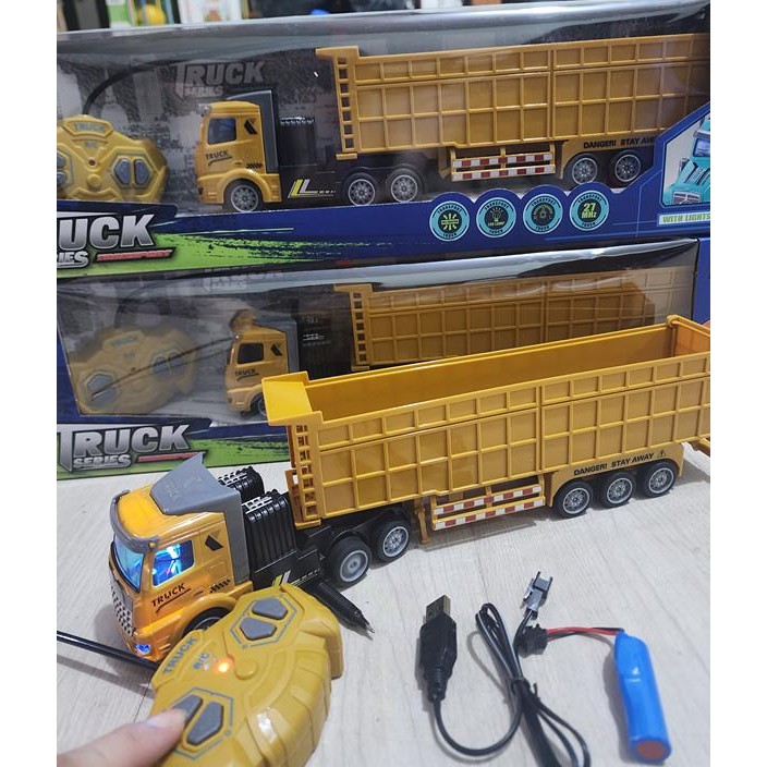 MAINAN RC CONTAINER TRUCK 12RODA TRUK MUATAN BARANG REMOTE