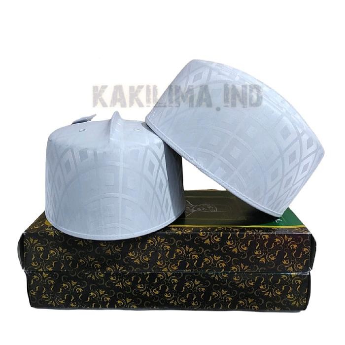 B081 Peci Songkok Kopiah Asagofah Turki Putih Polos Motif Tinggi 10Cm Murah Berkualitas -