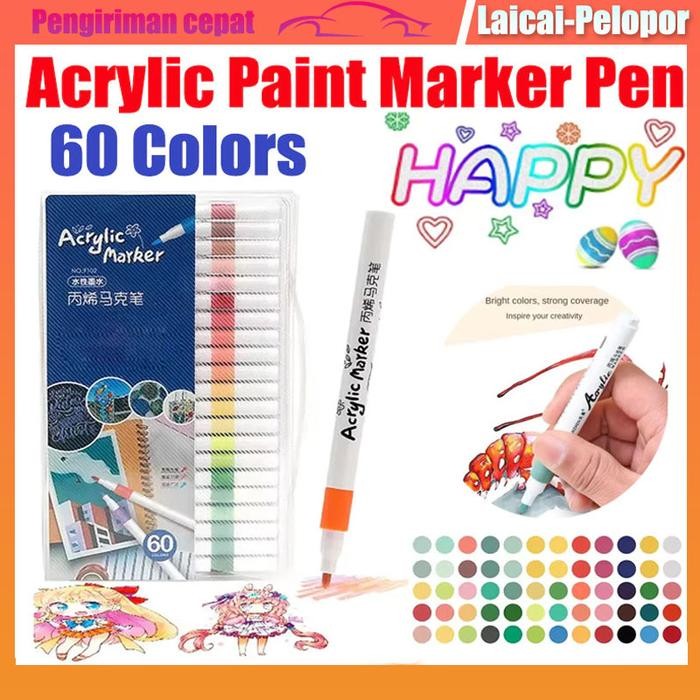 

Hightune Acrylic Marker Set Spidol Akrilik DIY Painting Spidol Pastel Pulpen Highlight Drawing Warna