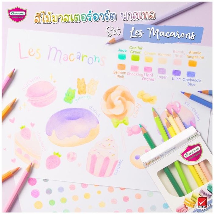 

[Master Art] Pensil Warna (Colour Pencil) Professional Pastel Full 12 Colours