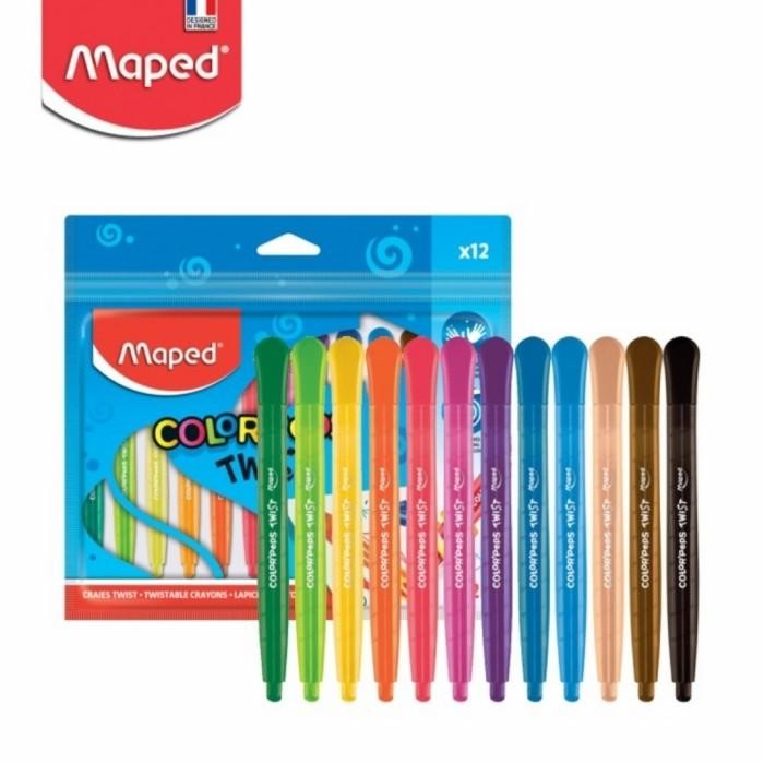 

maped Color Peps Twist crayons/crayon putar 12clr
