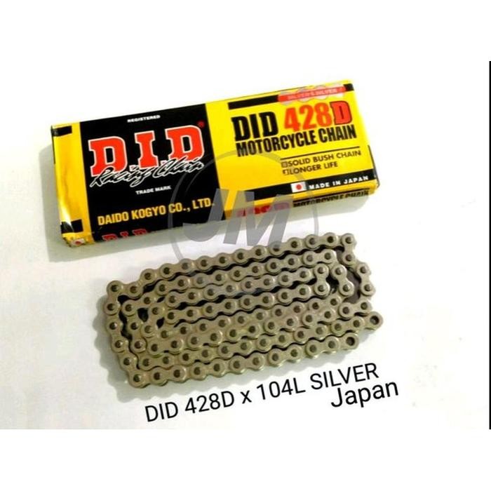 Bisa E-Faktur Jual Rantai Chain Did 428D 104L Silver Japan Murah