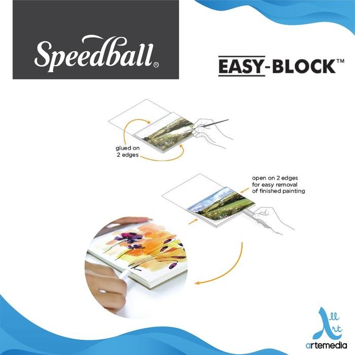 

Kertas Cat Air Fluid 100 Speedball 6'x8' Watercolor Paper Blocks