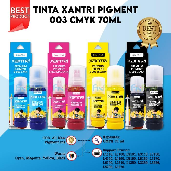 FES4 Tinta Pigment Epson 001 003 Pigmen Ink 90Ml Printer L1110 L3110 L3150