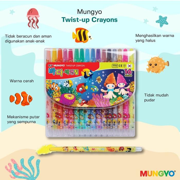 

Mungyo - Twist-up Crayons 16 Warna
