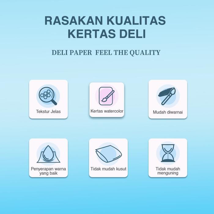 

Deli Watercolor Paint Paper / Kertas Gambar Canvas 20Lembar 739XX
