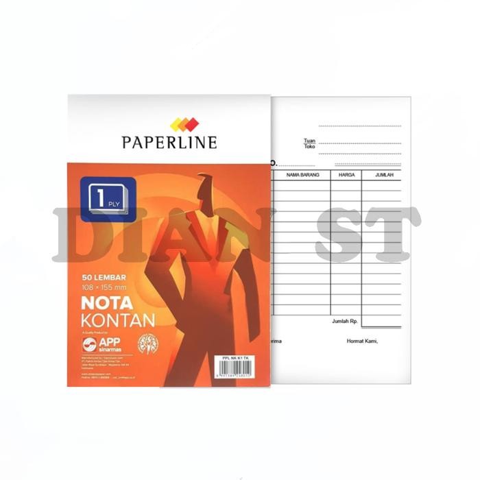 

TUMI Buku Nota Kontan Paperline Kecil Rangkap 1 Ply - 10Pc