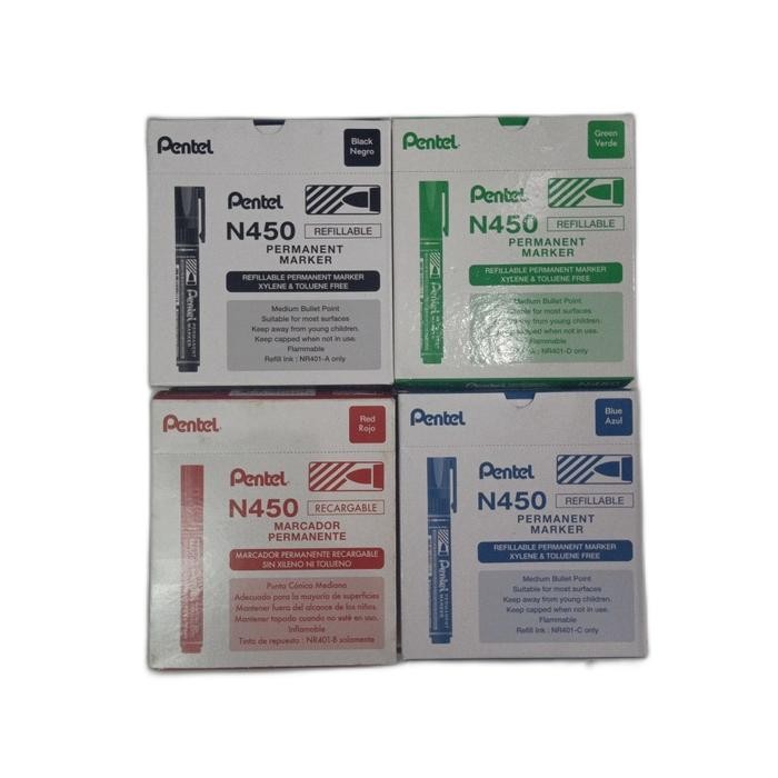 

I77W Spidol Permanen Pentel N450 1 Pack Isi 12 Pcs