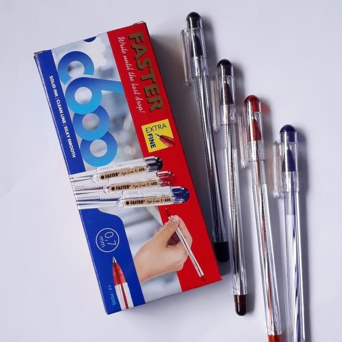 

I77W Bolpoin Faster C6 C600 1 Pak Isi 12 Pcs