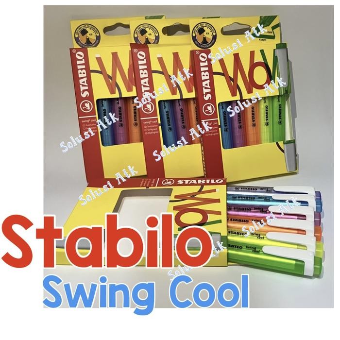 

I77W Stabilo Swing Cool 1Set 1 Set Isi 6Pc 6Pc Campur Warna