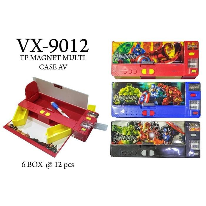 

I77W Tempat Pensil Magnet Superhero Avengers, Spiderman, Superman Vs Batman