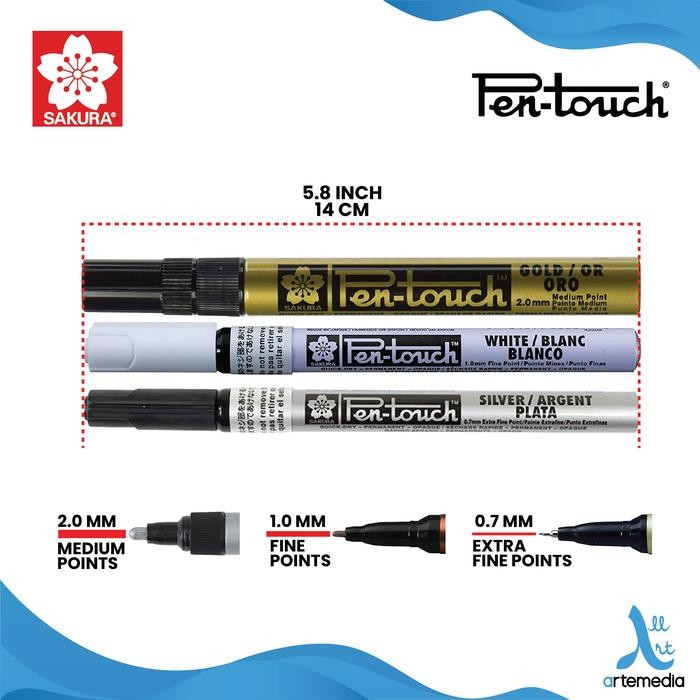 

I77W Spidol Permanen Sakura Pen Touch Set 3 Paint Marker Pigment Color