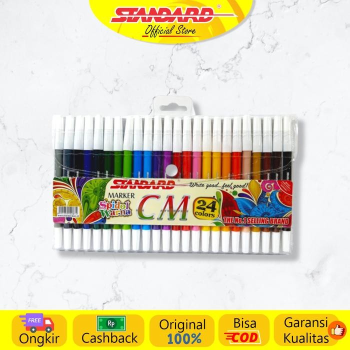 

I77W Standard - Marker Cm 24 Mix Color (Spidol Warna Warni)