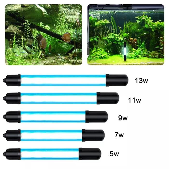Lampu Uv Aquarium Sterilizer Lampu Tangki Anti Lumut Alga Kolam Ikan