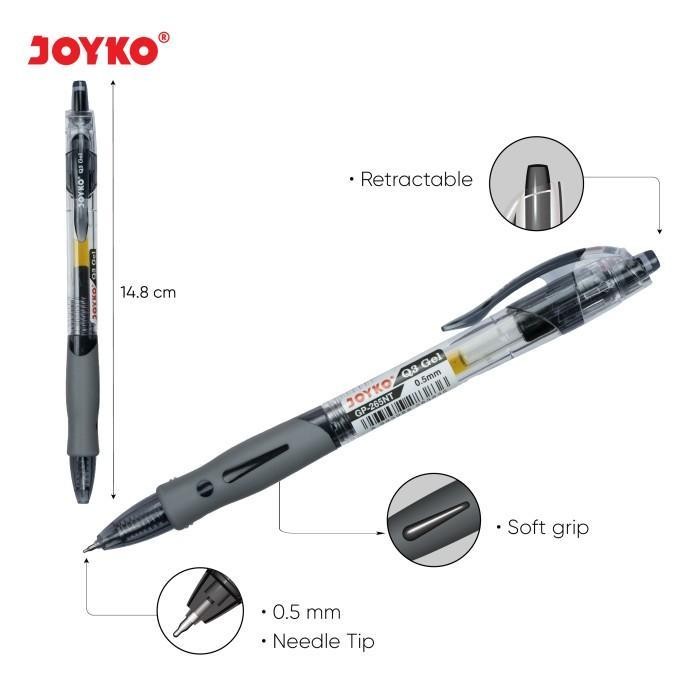 

X689 Joyko Pulpen Gel 1 Pack Gp-265Nt Q3 Gel 0.5Mm Isi 12 Pcs