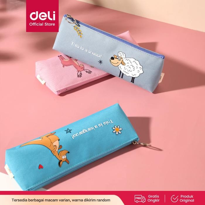 

X689 Deli Tempat Pensil / Pencil Pouch Lucu Kapasitas Besar Eh9Xx Alat Stationery Tulis