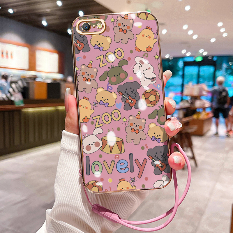 Casing Hp Untuk OPPO A39 A57 2016 A57T Case Casing Splicing Bear Coated Silikon HP Kasing Tether Kes