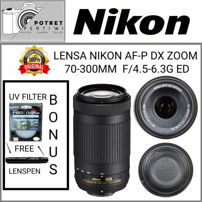 LENSA NIKON AF-P DX VR 70-300MM F/4.5-6.3G ED / LENSA AF-P DX 70-300
