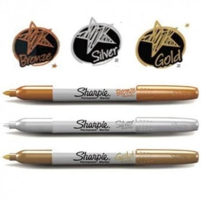 

JK_M01 Sharpie & Prismacolor Metallic Permanent Markers (Gold / Bronze
