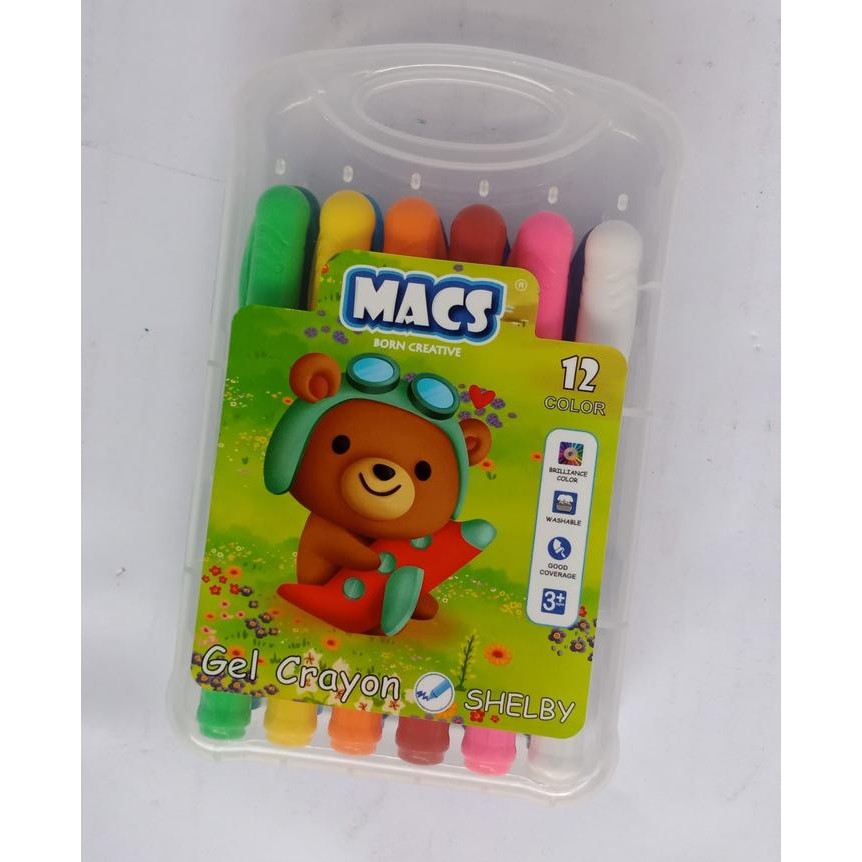 

Gel Crayon 12 Warna Macs