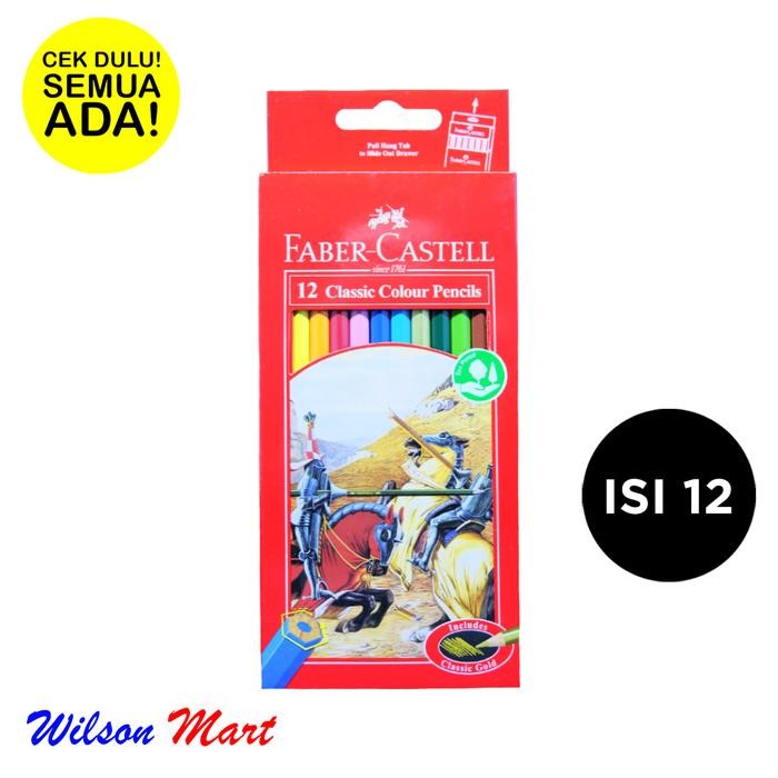 

FABER CASTELL CLASSIC COLOUR PENCILS ISI 12 BATANG PENSIL WARNA
