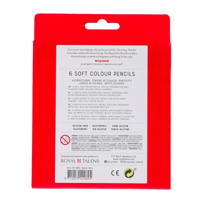 

Bruynzeel Soft colouring pencil set 6 colours