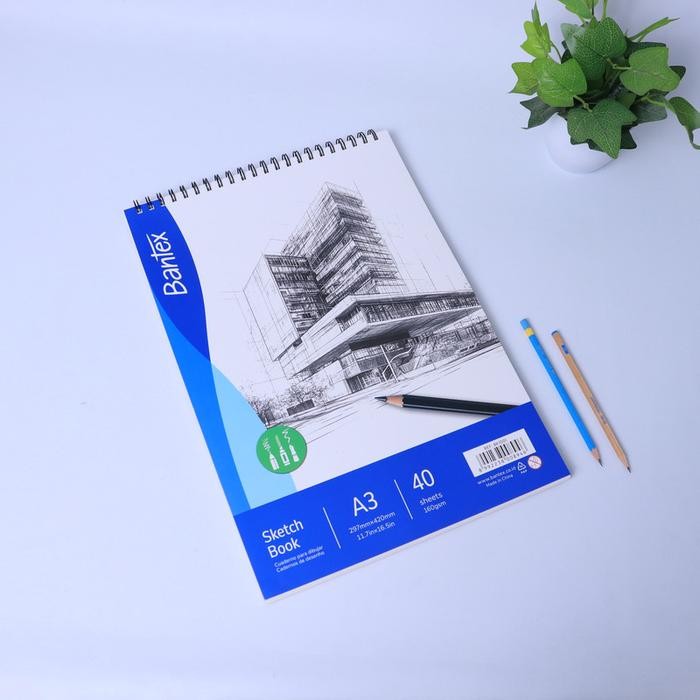 

Bantex Sketch Book / Buku Gambar Sketsa A3 160gr 40 Lembar Model Spiral BK1001