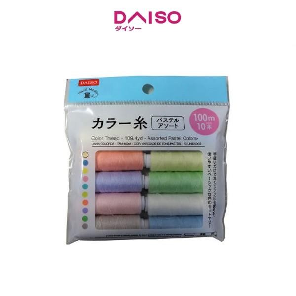 

Daiso Color Thread -100m - 10 pcs. - Assorted Pastel Colors-