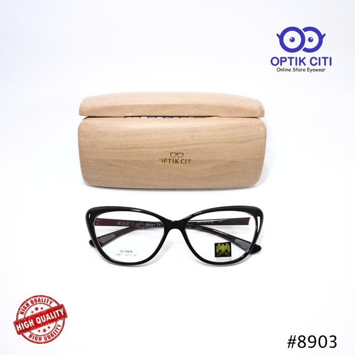 Frame Kacamata Wanita Cat Eyes Geneva 8903 Lentur Ringan Paket Lensa Best Quality Asli 100% Original