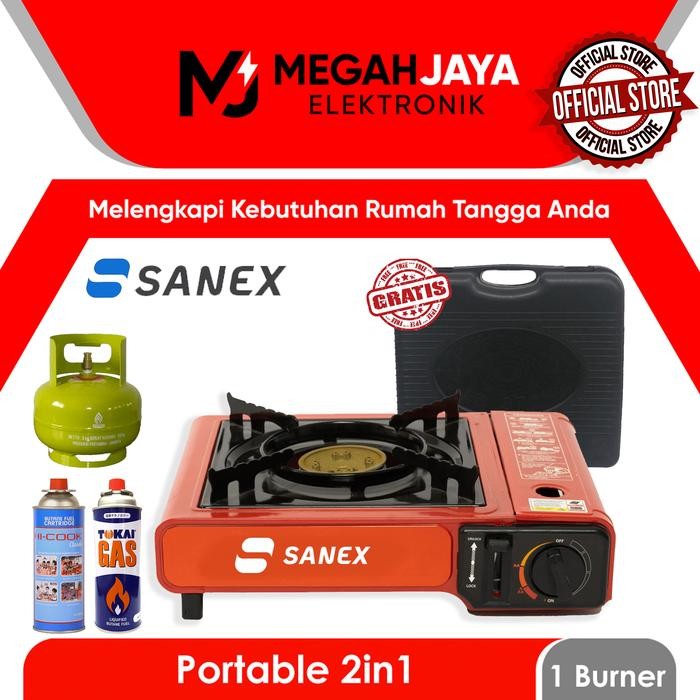 

SANEX KOMPOR PORTABLE / PAKET GAS PORTABLE HI-COOK 230 GRAM (1 TUNGKU)