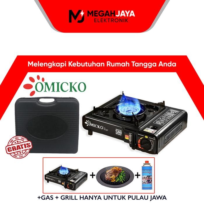 

PAKET OMICKO KOMPOR PORTABLE + ULTRA GRILL + GAS PORTABLE
