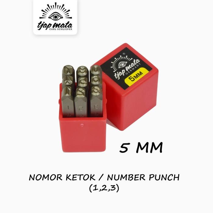 

Bisa Grab! Tjap Mata / Cap Mata Nomor / Angka Ketok / Number Punch 5 Mm