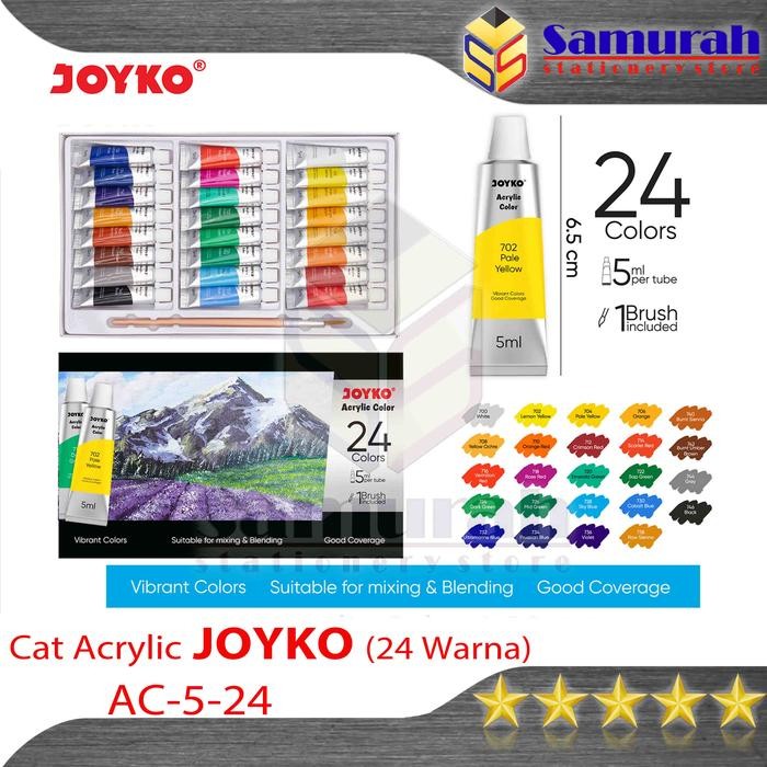 

Cat Akrylic Joyko ACC 5 isi 24 Warna / Acrylic Color 24 w ACC-5-12 / 1 set 24 Colours 5 ml - AC5 -
