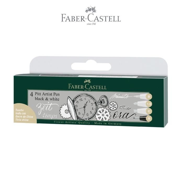 

Faber-Castell PITT Artist Pen Black &White set 4 - 167151
