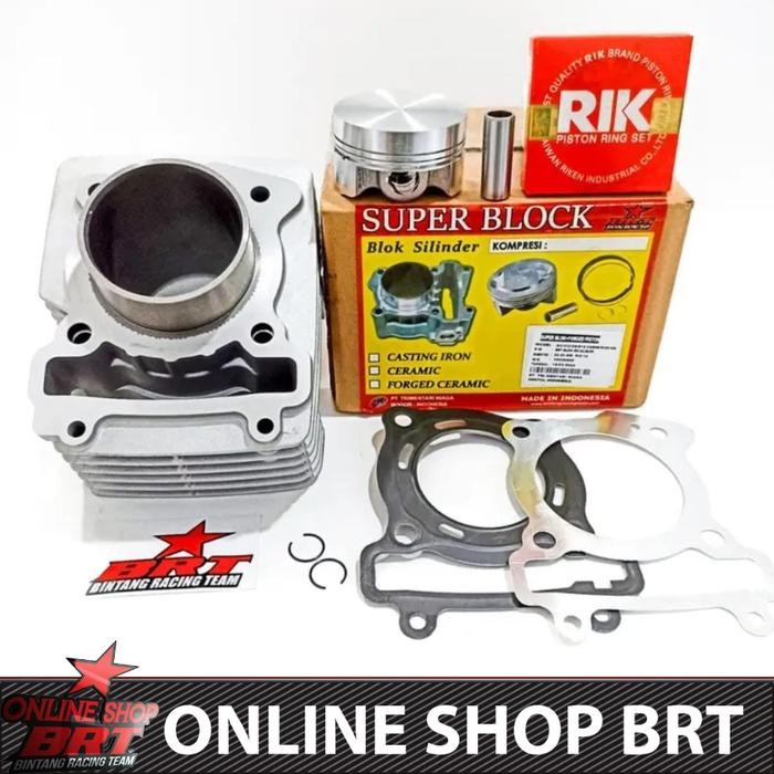 BLOK SET PISTON CAST IRON DOUBLE COOLER 57 62 BRT JUPITER MX MX KING VIXION OLD NVL NVA R15 V1 V2
