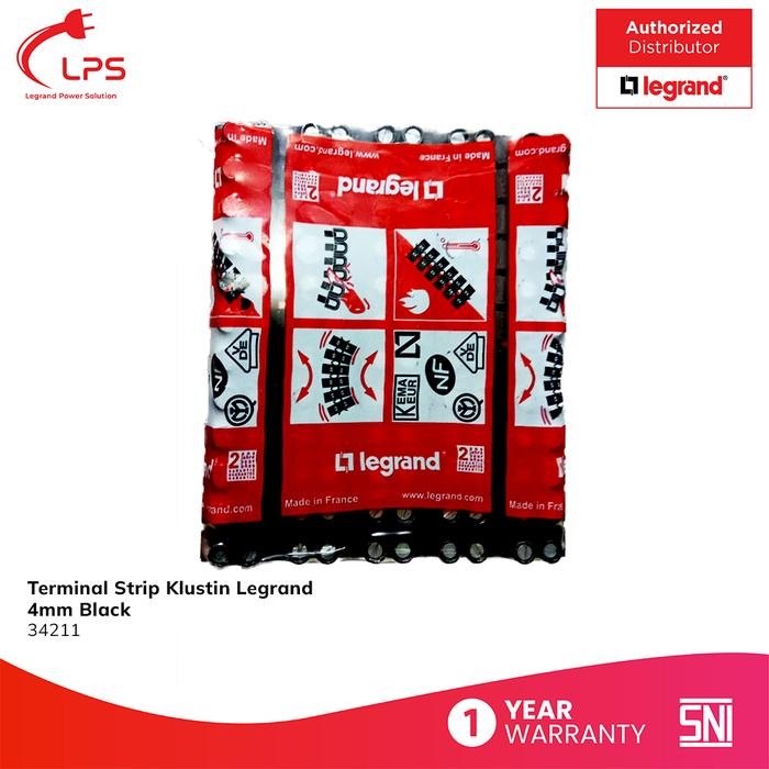 LEGRAND TERMINAL BLOK STRIP KABEL KLUSTIN KRUSTIN 2.5MM HITAM 34211