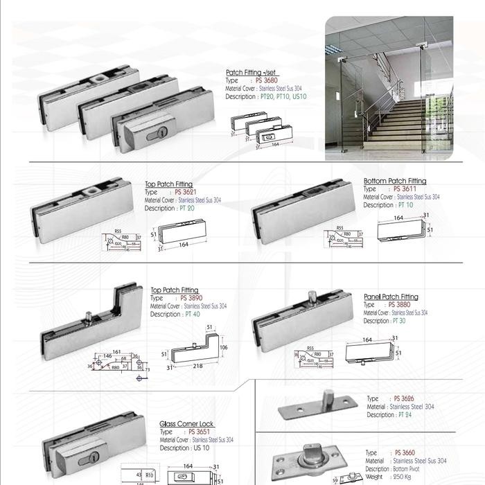 PATCH FITTING KACA RAFES PS 3680