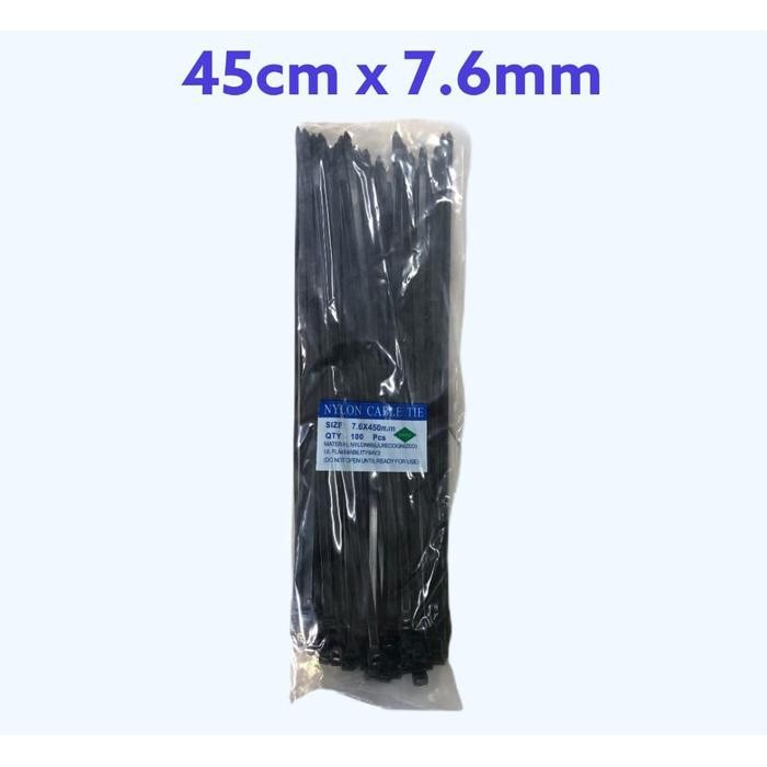 KABEL TIES NYLON 7,6 X 450MM / CABLE TIES NYLON 7,6 X 450MM VRAV HITAM