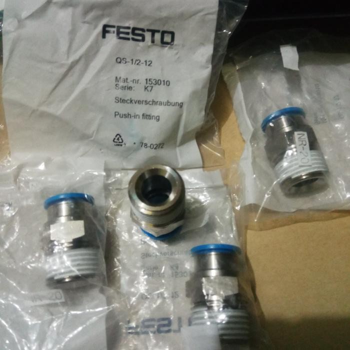 FITTING / NEPEL PNEUMATIC FESTO QS 1/2 - 12MM (GERMAN )