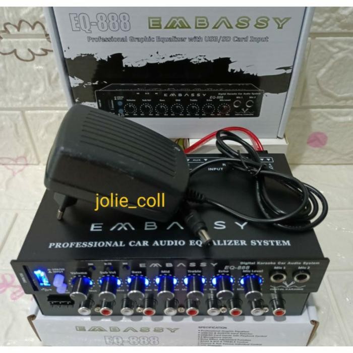 PARAMETRIK PREAMP EMBASSY EQ-888 BLUETOOTH FREE ADAPTOR DAN MIC